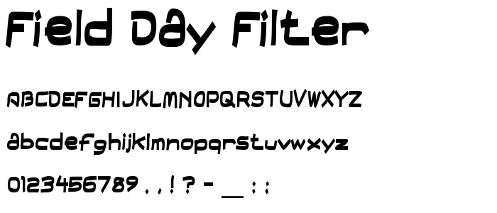 Field Day Filter font